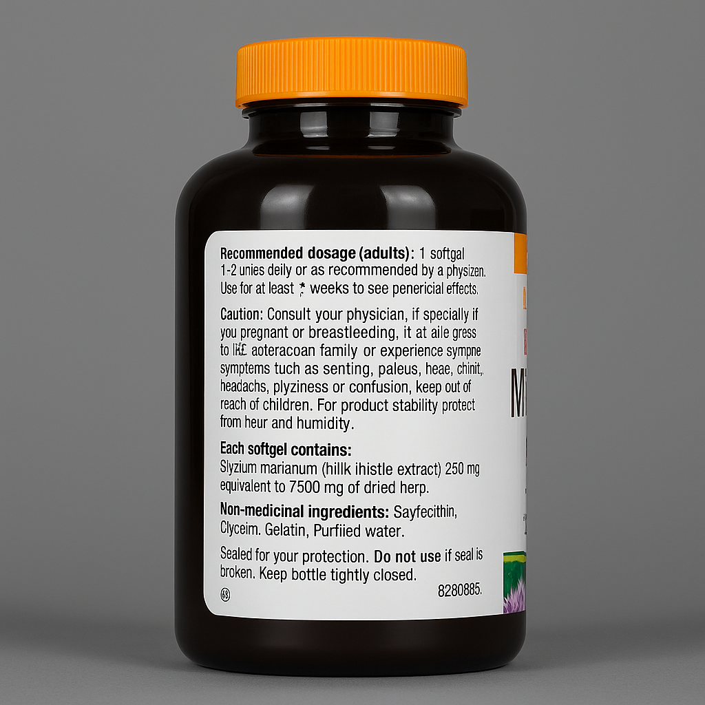 Holista Milk Thistle Extra Strength – 7500 mg (240 Liquid Softgels)