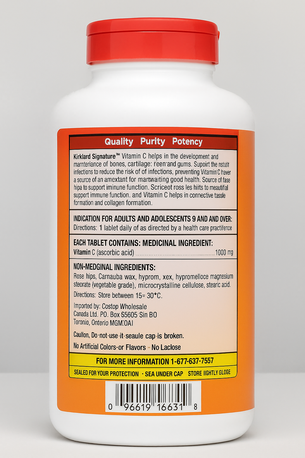 Kirkland Signature Vitamin C 1000 mg with Rose Hips – 500 Tablets