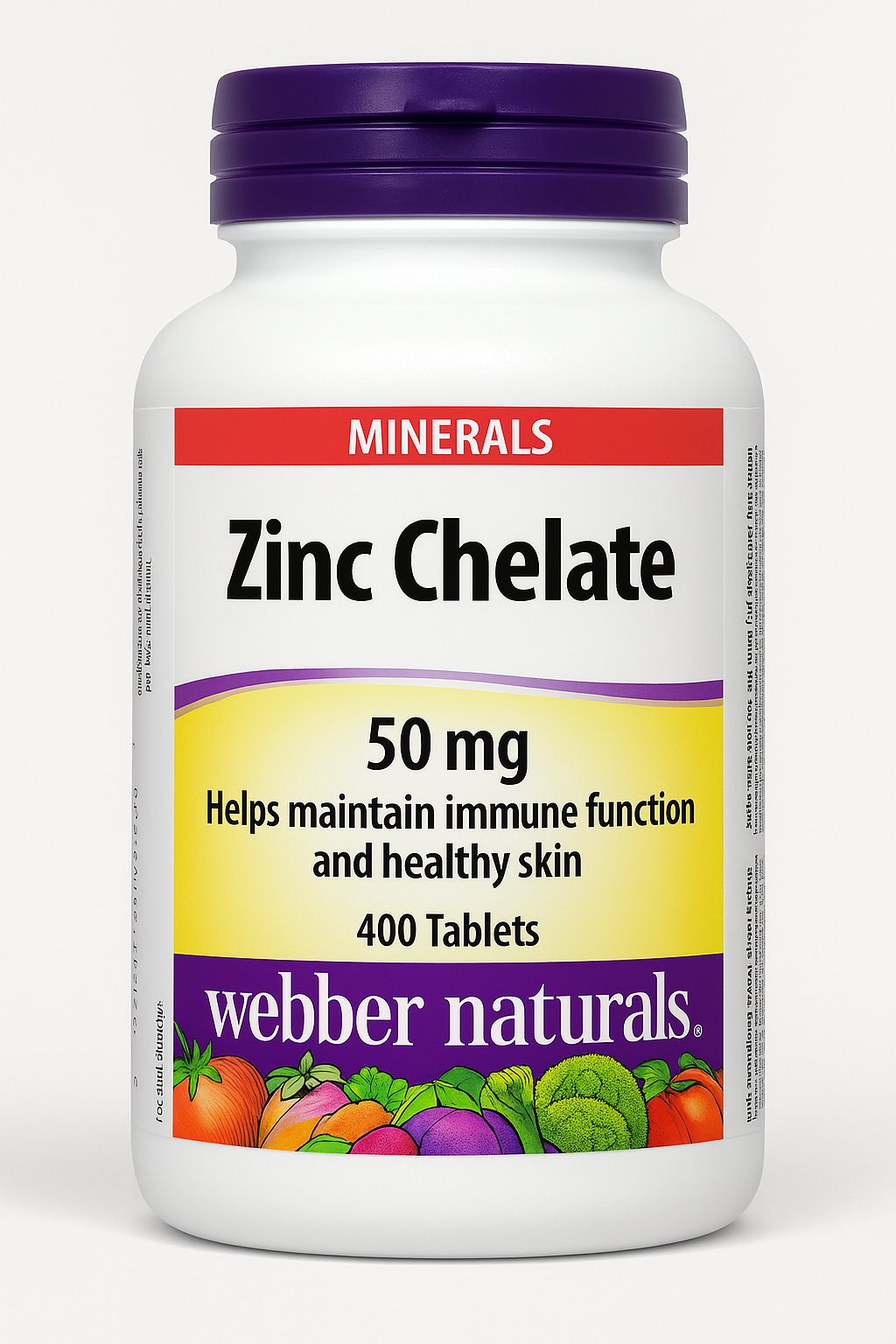 Webber Naturals Zinc Chelate 50 mg – 400 Tablets