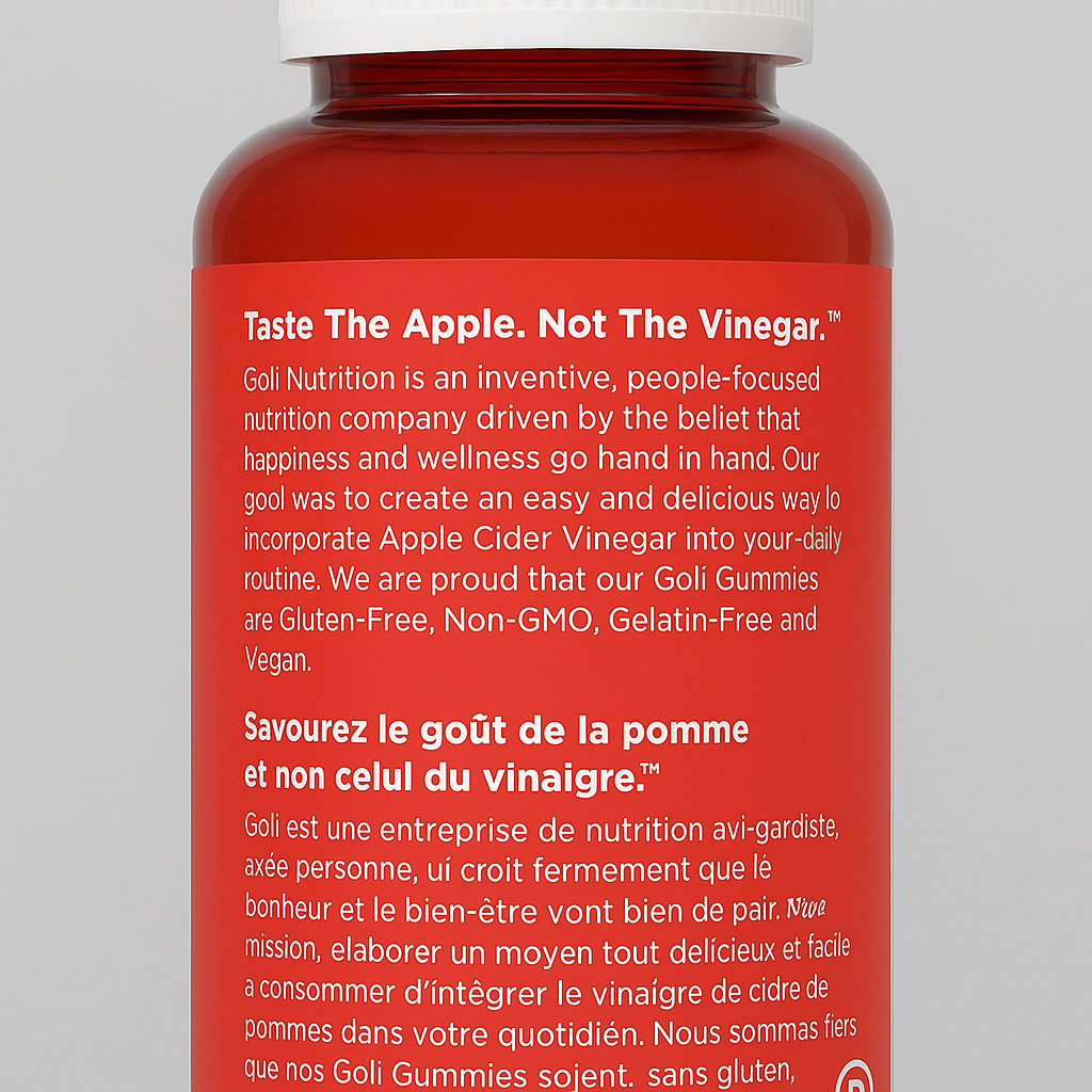 Goli Nutrition Apple Cider Vinegar Gummies – 120 Gummies