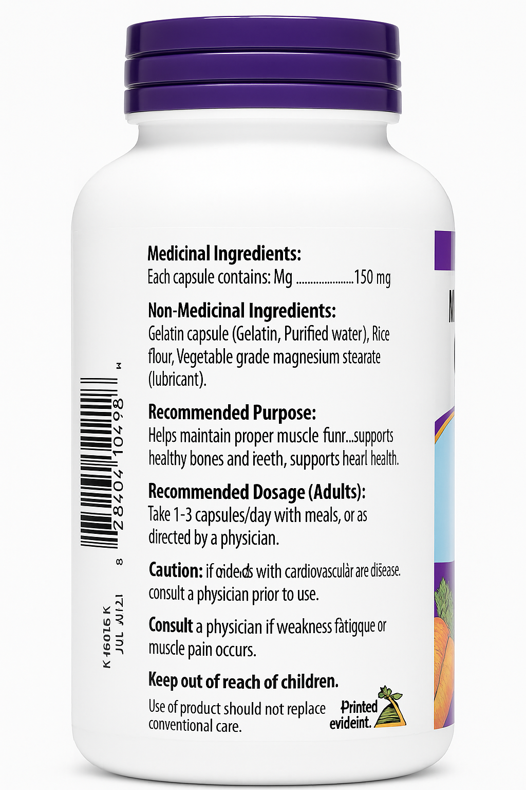 Webber Naturals Magnesium Citrate 150 mg – 300 Capsules