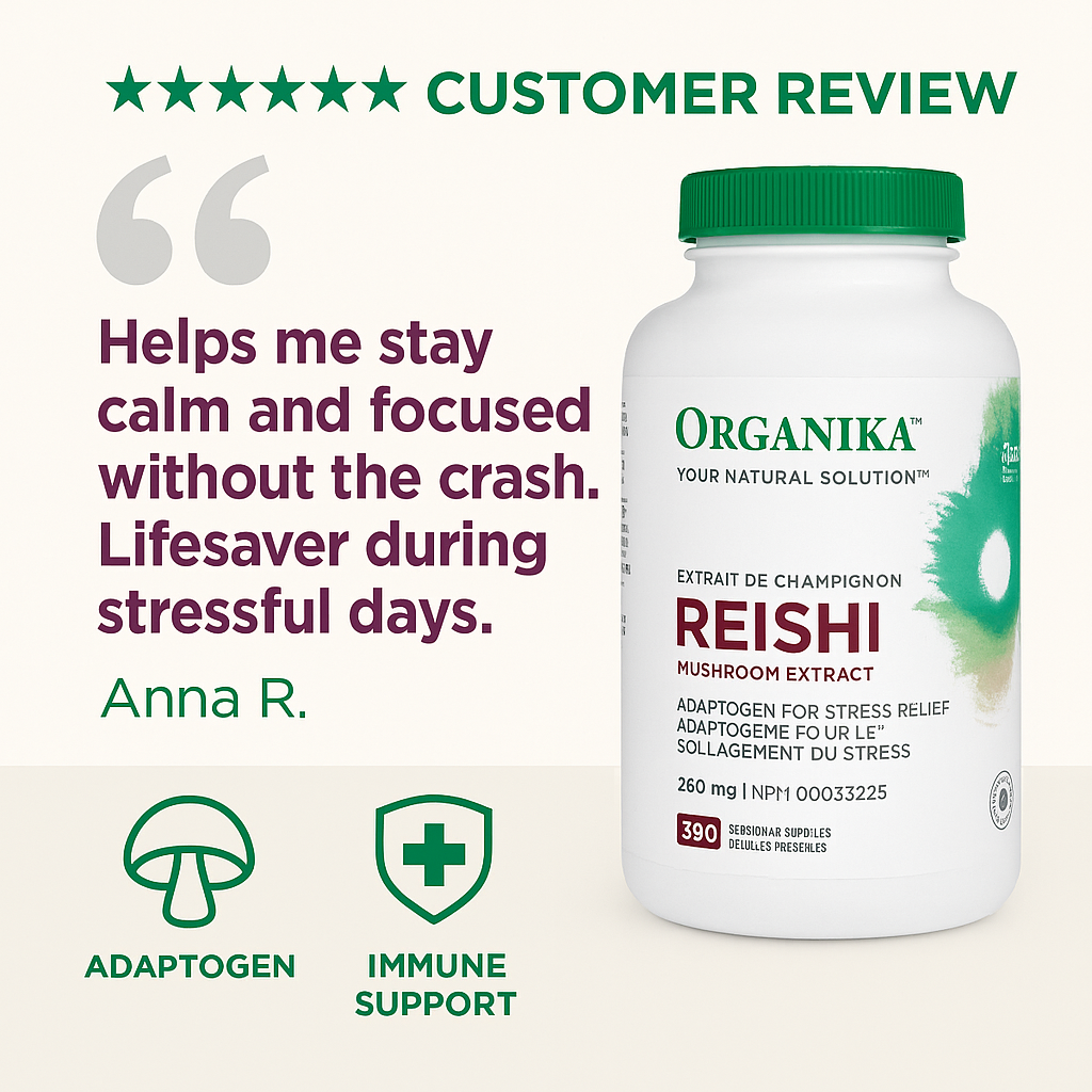 ORGANIKA® Reishi Mushroom Extract – 360 Vegetarian Capsules