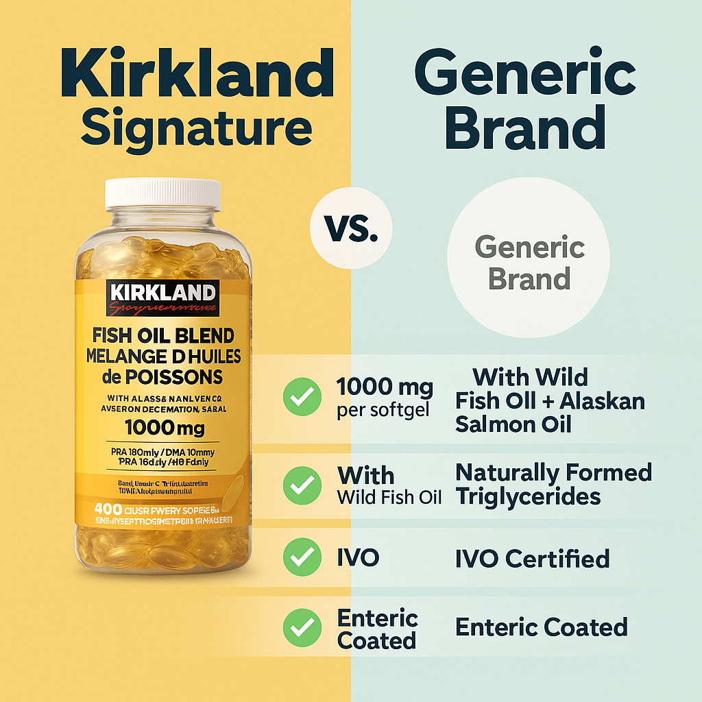 Kirkland Signature Fish Oil Blend 1000 mg